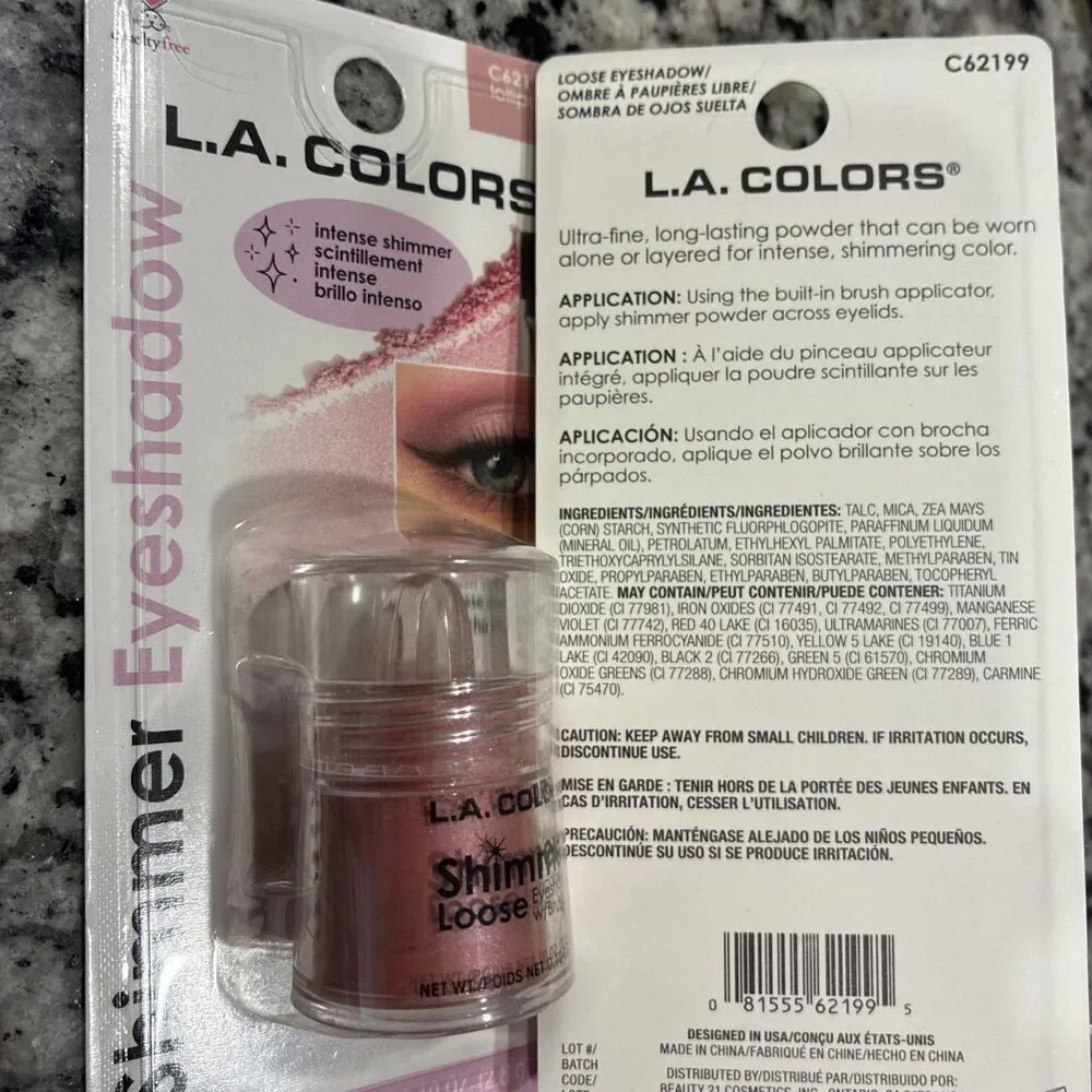 NEW L.A. Colors 2 Pack Lollipop Shimmering Loose Eyeshadow C62199 Free Ship